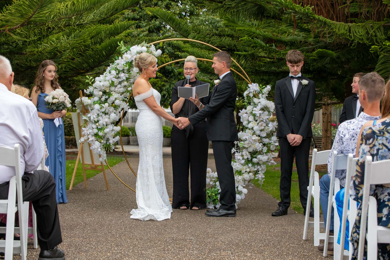 Garden wedding Arbor white Berwick