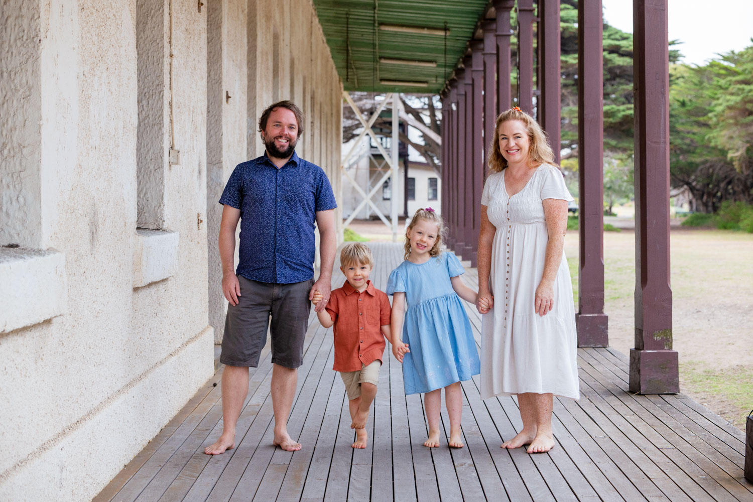Family photography on deck