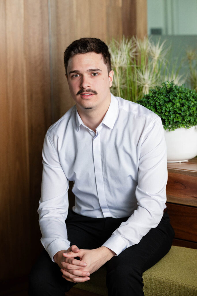 Indoor headshot with plants