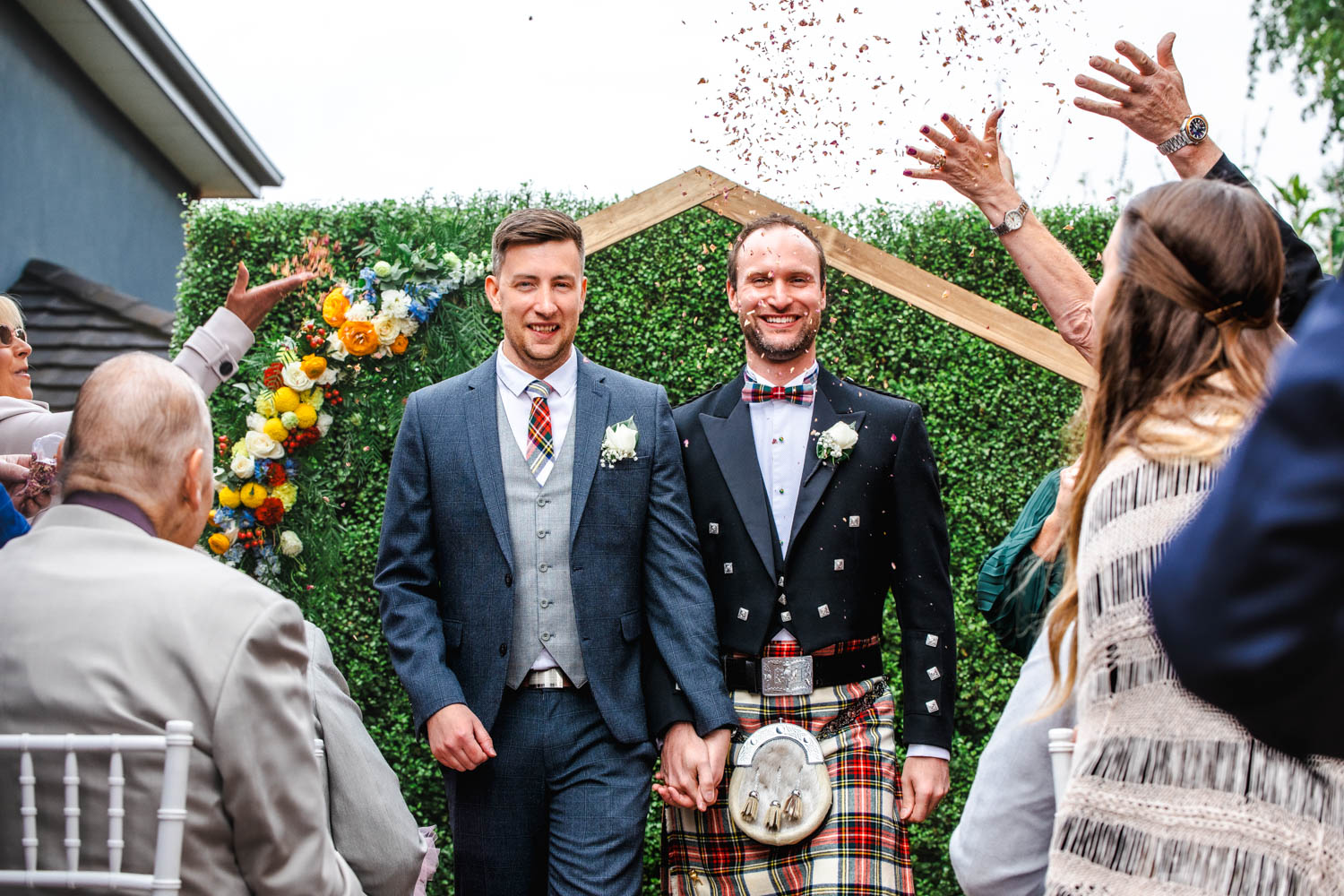 Two men getting married