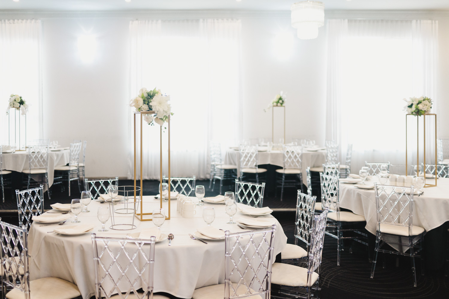 Wedding reception centre room photos light filled